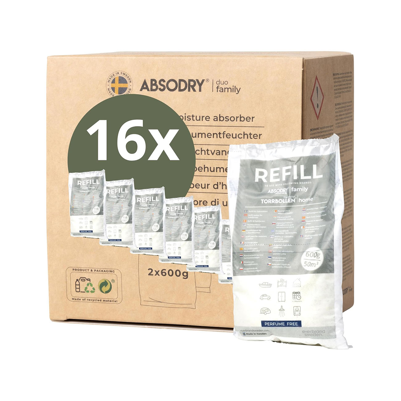Absodry 600g Refill Bag Multipacks for Series 6, 12 & Hanger